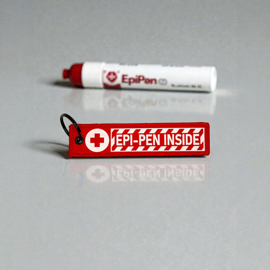 Medical Alert Jet Tag Keychain, Emergency Medication Keyring