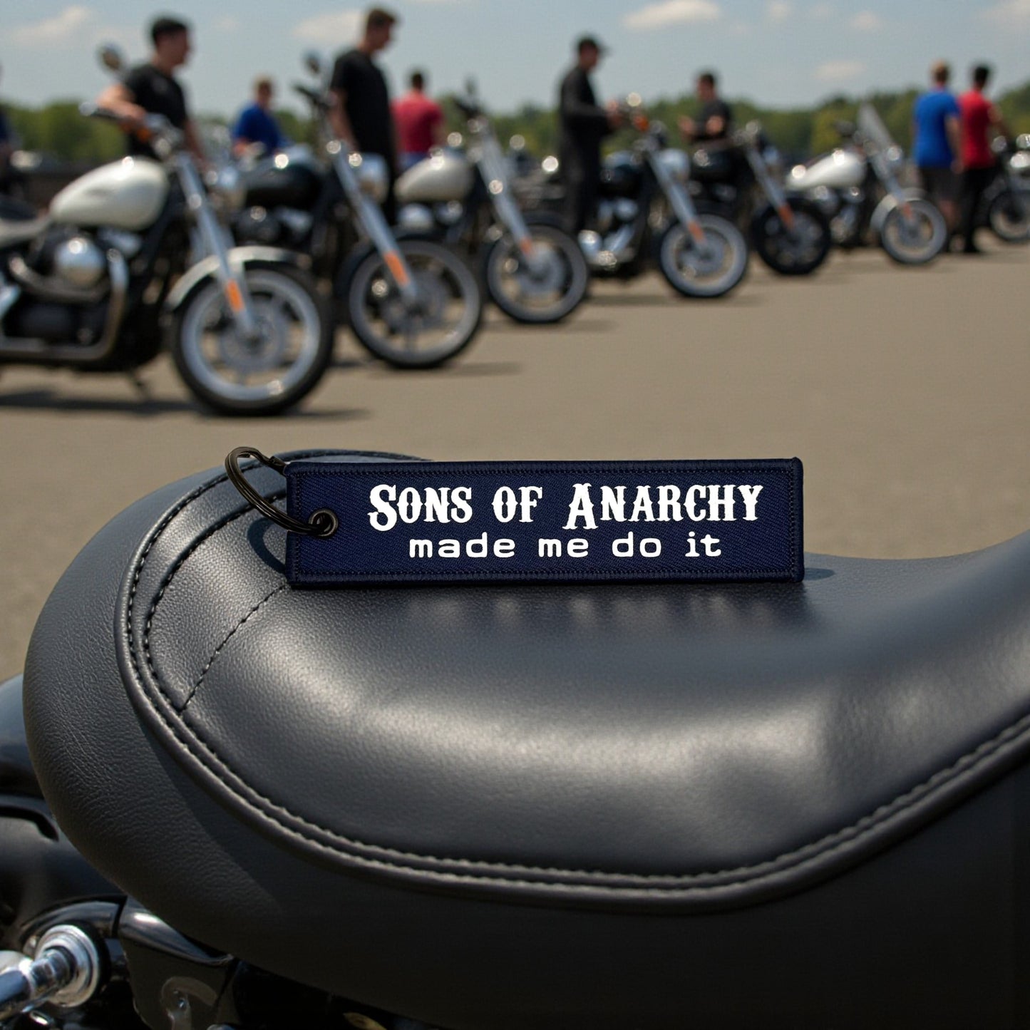 Sons of Anarchy Jet Tag Keychain, Funny Motorcycle Keyring