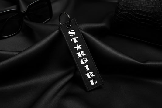 STARGIRL Nylon Jet Tag Keychain – Black Double-Sided