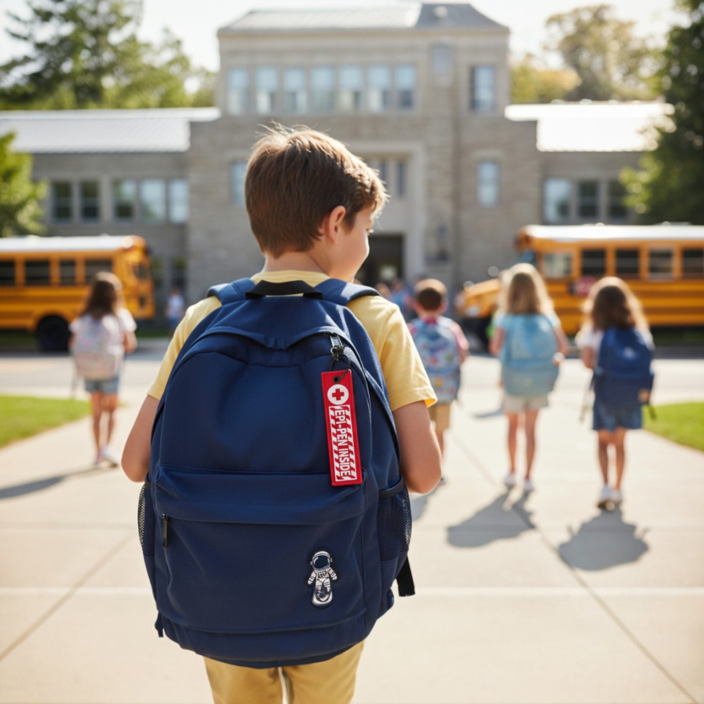 Medical Alert Jet Tag Keychain, Emergency Medication Keyring