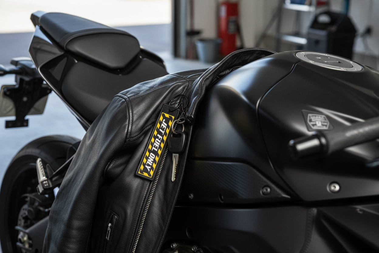 Jet Fuel Only Keychain, Funny Car Jet Tag