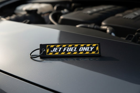 Jet Fuel Only Keychain, Funny Car Jet Tag