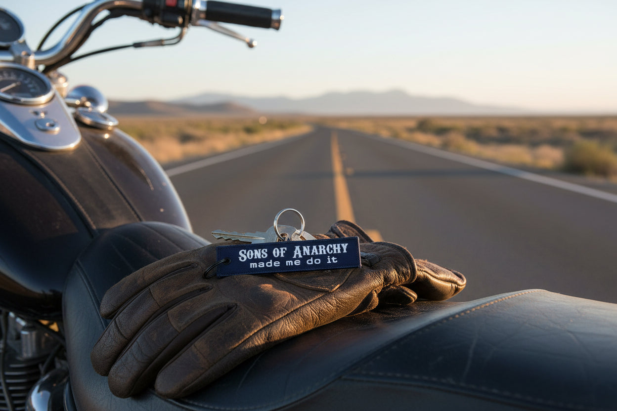 Sons of Anarchy Jet Tag Keychain, Funny Motorcycle Keyring