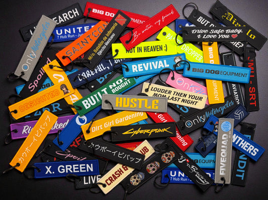 Custom Keychain – Personalized Double-Sided Jet Tag, Any Text, Any Logo