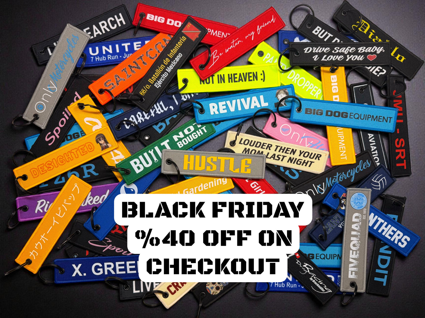 Custom Keychain – Personalized Double-Sided Jet Tag, Any Text, Any Logo