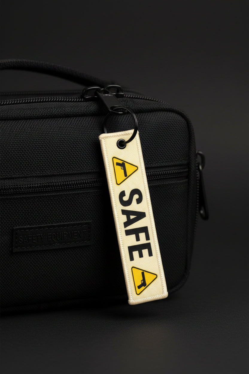 Safe Jet Tag Keychain, Tactical Style Keyring